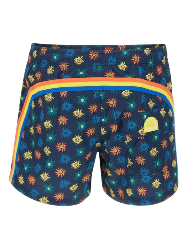 Sundek Zwembroek met leeuw print - Blauw