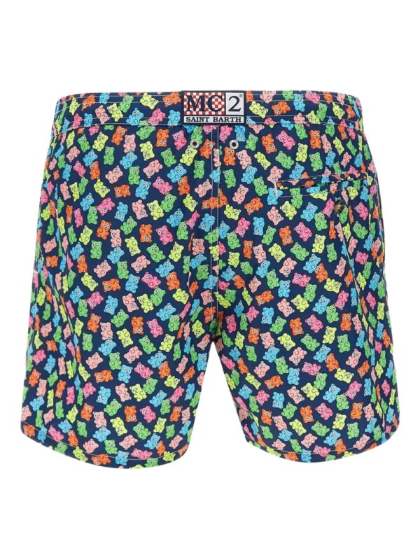 MC2 Saint Barth Lightning zwembroek met beerprint - 03608H61 MULTICOLOUR