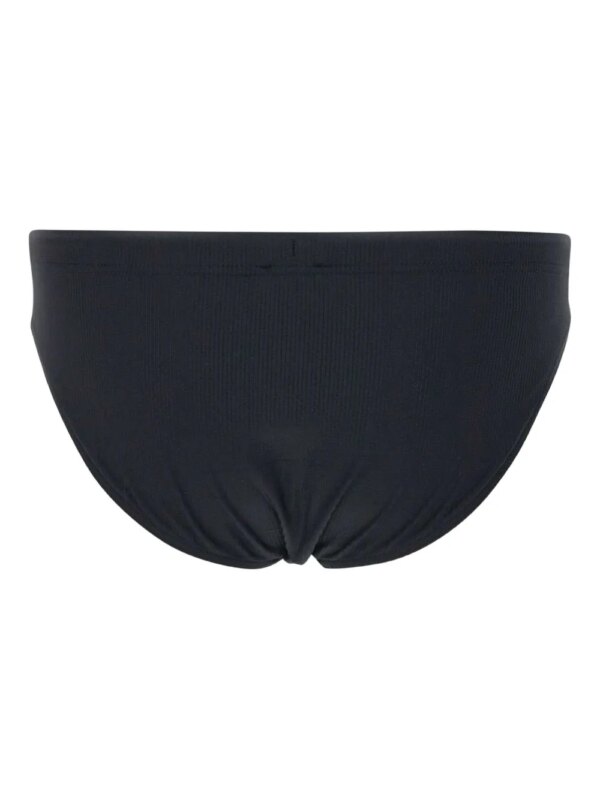 Emporio Armani Fijngeribbelde zwembroek - Zwart