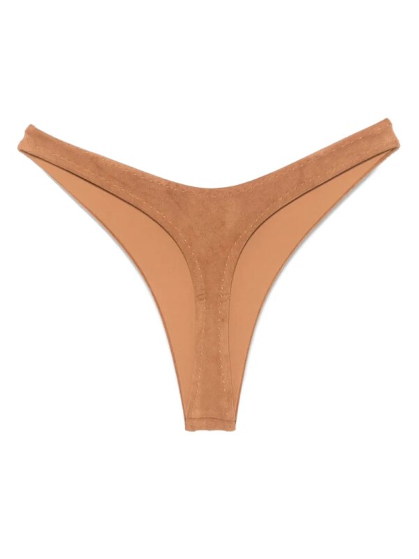 Frankies Bikinis x Bella Hadid Full Moon suède bikinislip - Bruin