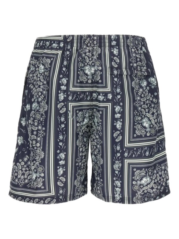 FENDI Zwembroek met bloemenprint - Blauw