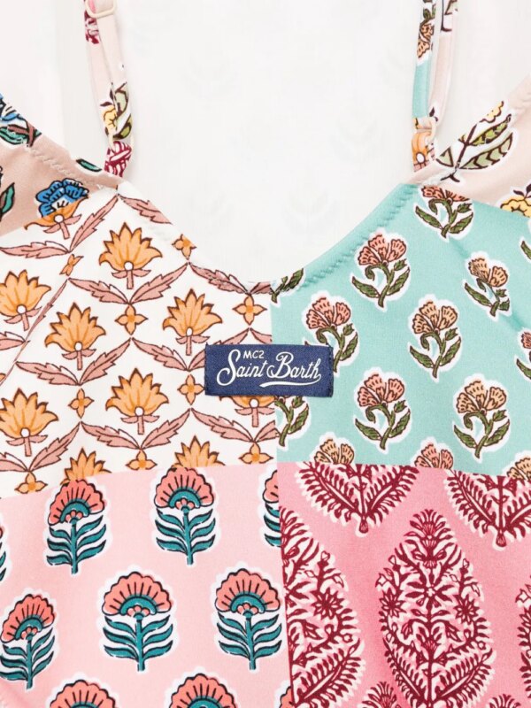 MC2 Saint Barth Kids Badpak met bloemenprint - Roze