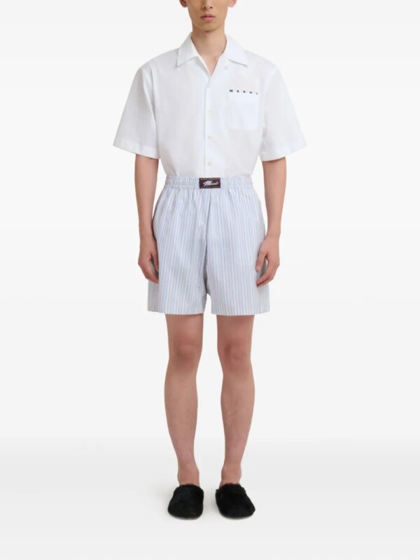 Marni Gestreepte zwembroek met elastische taille - Blauw