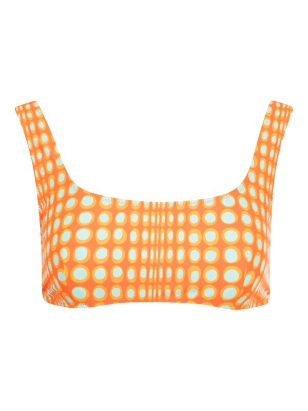 Christopher John Rogers Bikinitop met stippen - Oranje