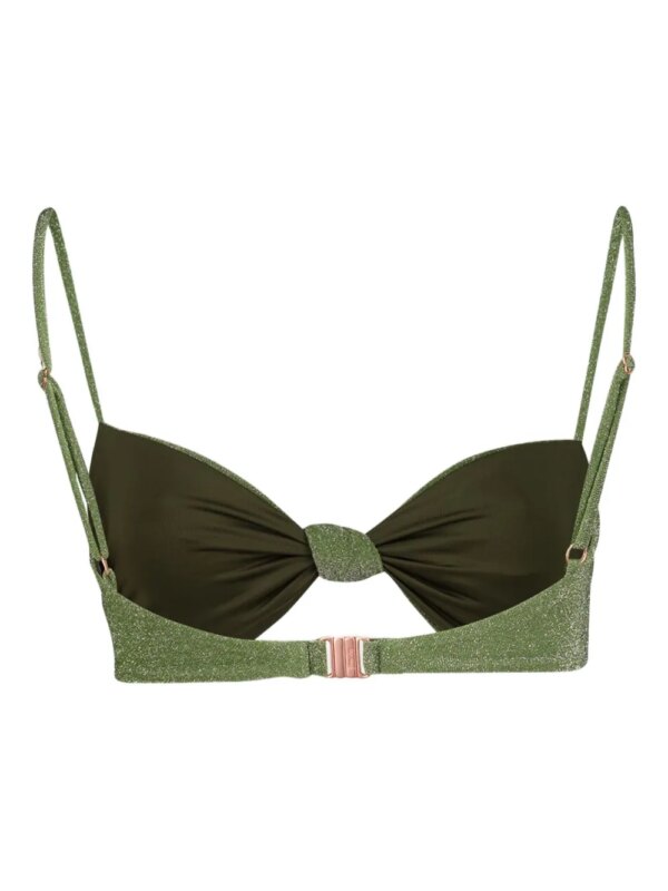 Johanna Ortiz Heliconia glanzende bikinitop - Groen