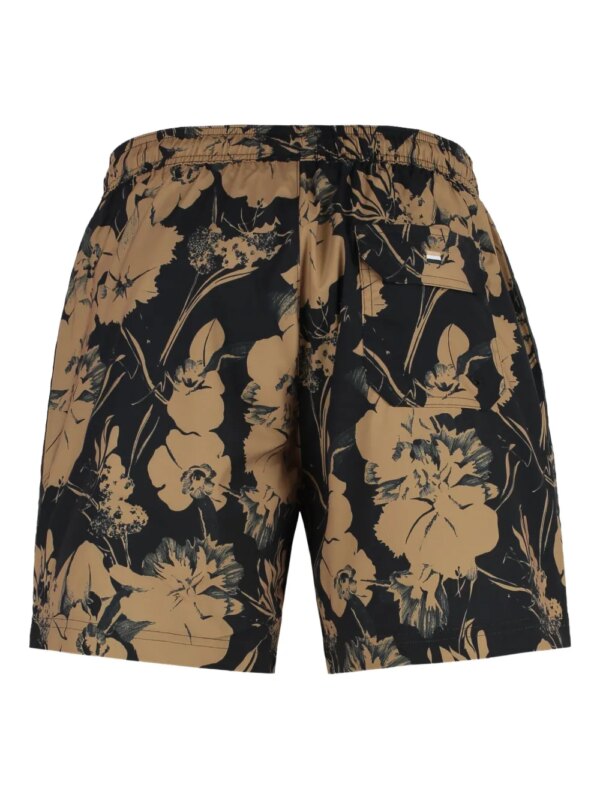 BOSS Zwembroek met bloemenprint - Zwart