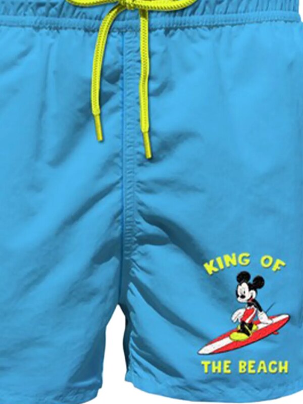 MC2 Saint Barth Kids Mickey Muse zwembroek met surfprint - Blauw