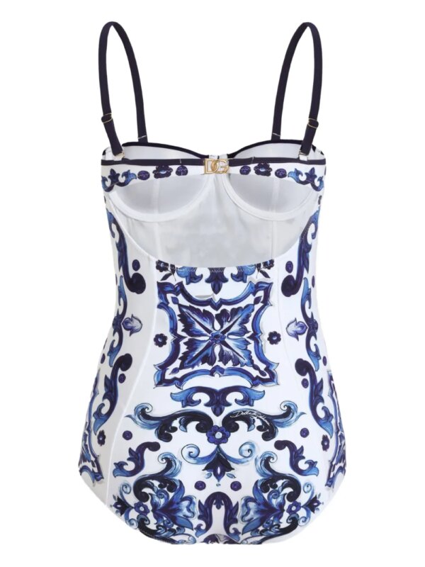 Dolce & Gabbana Majolica badpak - Blauw