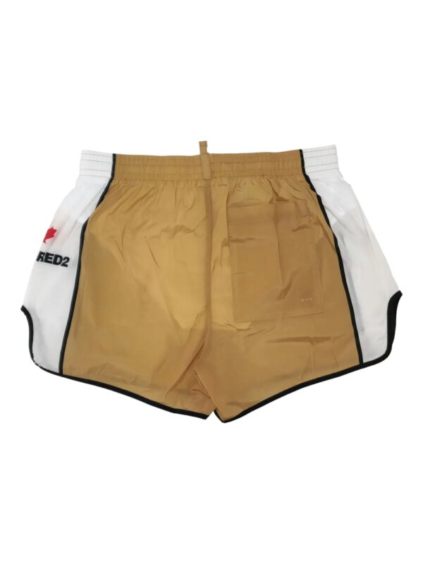 DSQUARED2 Zwembroek met trekkoord en vlakken - Bruin