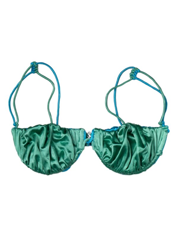 Isa Boulder Omkeerbare bikinitop met ruches - Blauw