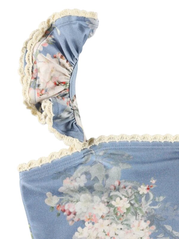ZIMMERMANN Kids Badpak met bloemenprint - Blauw