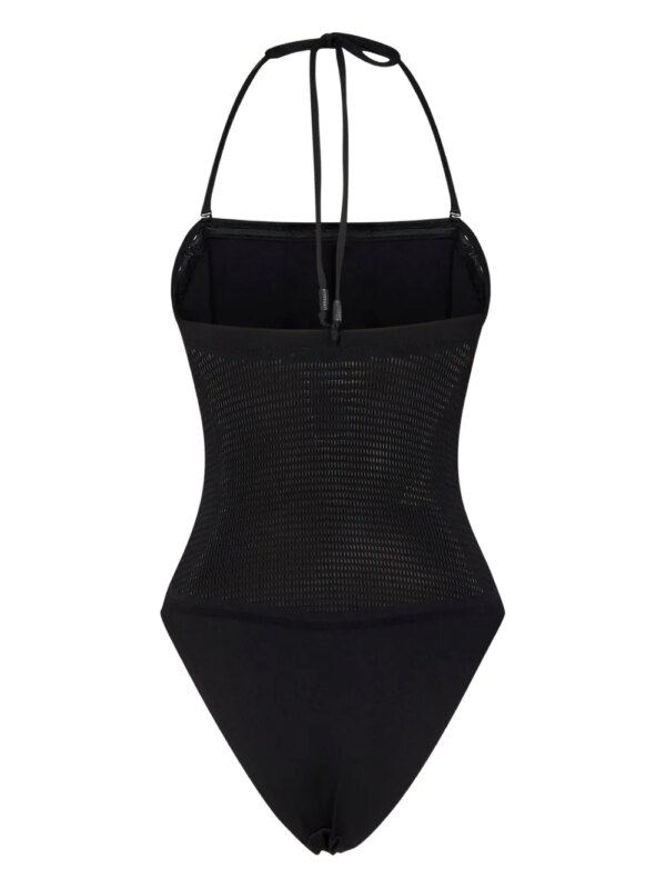 Wolford Mesh badpak met halternek - Zwart