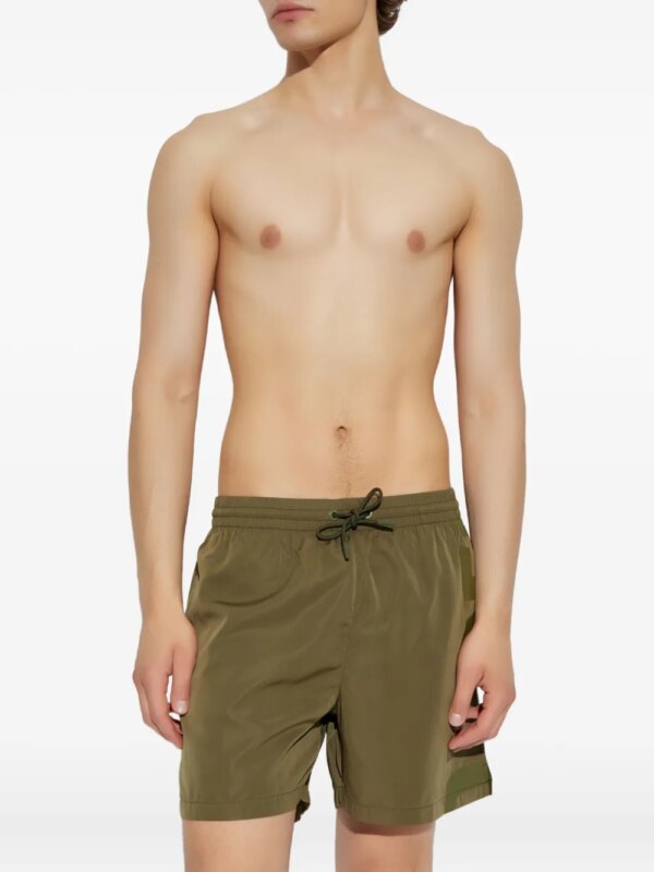 Diesel Zwembroek met logoprint - Groen