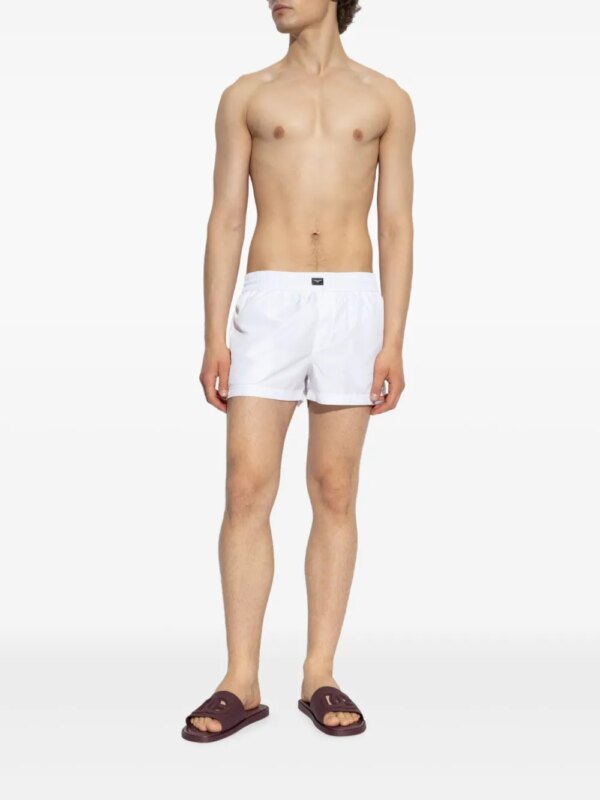 Dolce & Gabbana Zwembroek met logoplakkaat - Wit