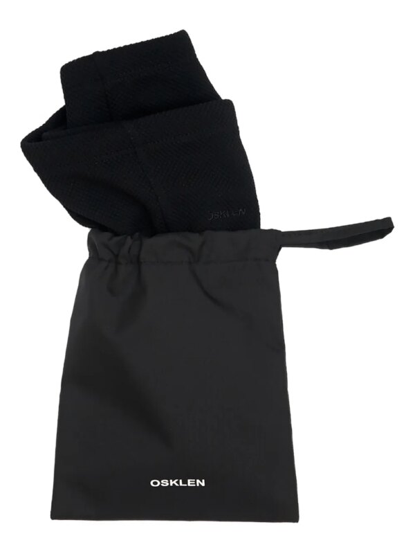 Osklen Zwembroek met oblique-textuur - Zwart