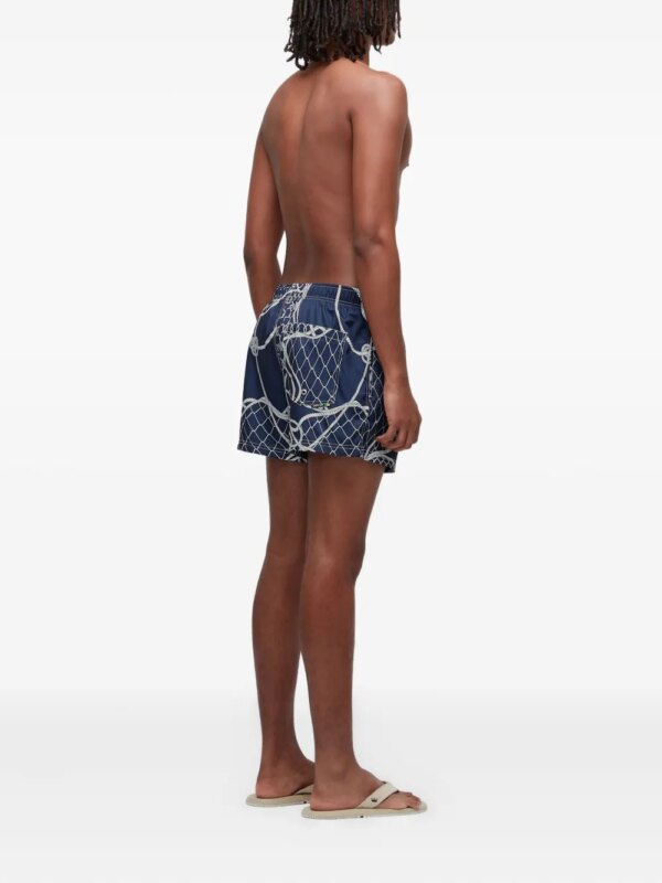 Osklen Shorts met touw-net print - Blauw