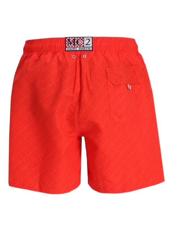MC2 Saint Barth Zwembroek met logoprint - Rood