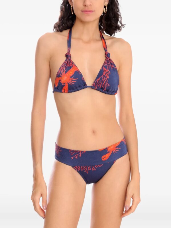 Brigitte Bikini met grafische print - Blauw