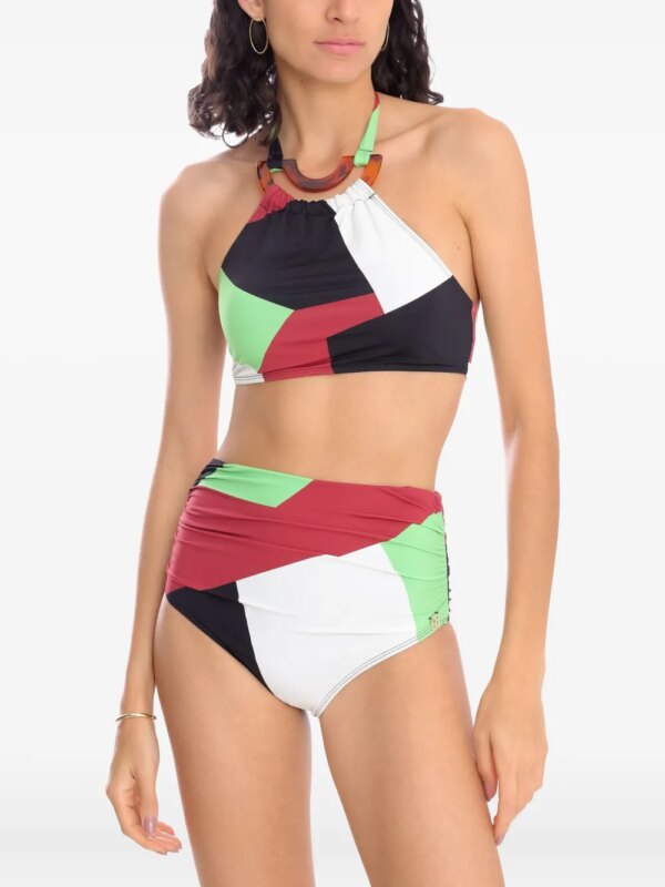 Brigitte Bikini met geometrische print - Rood