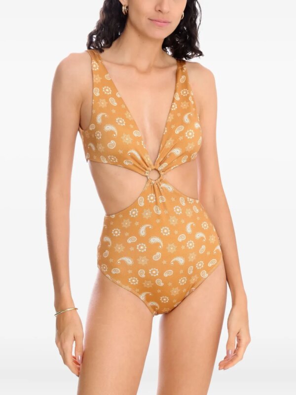 Brigitte Badpak met paisley-print - Geel