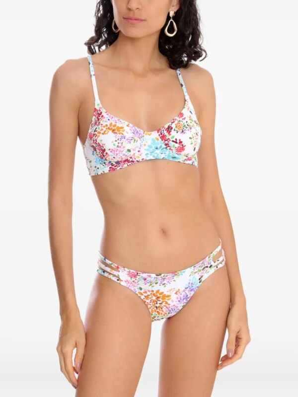 Brigitte Bikini met bloemenprint - Wit