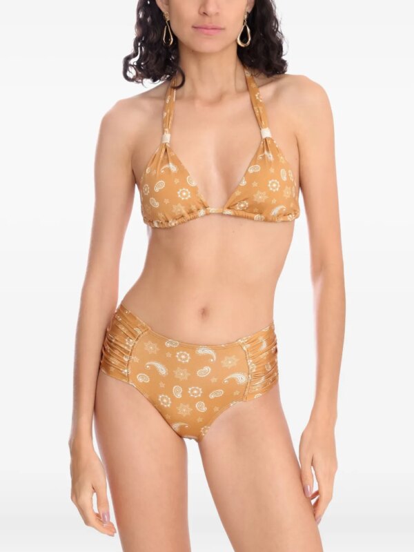 Brigitte Bikini met paisley-print - Geel