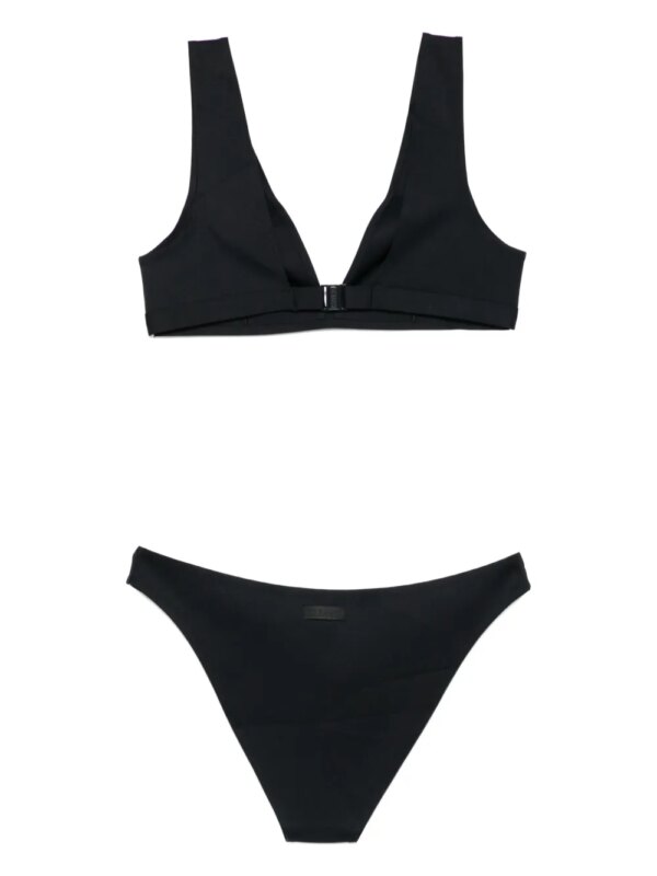 MC2 Saint Barth Bikini met V-hals en gesp - Zwart