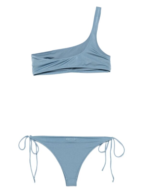MC2 Saint Barth Asymmetrische bikini met gestrikte zijkant - Blauw
