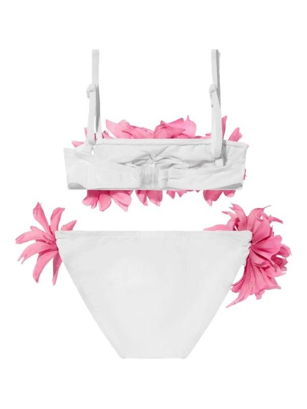 SELINIACTION KIDS Bikini verfraaid met bloemen - Wit