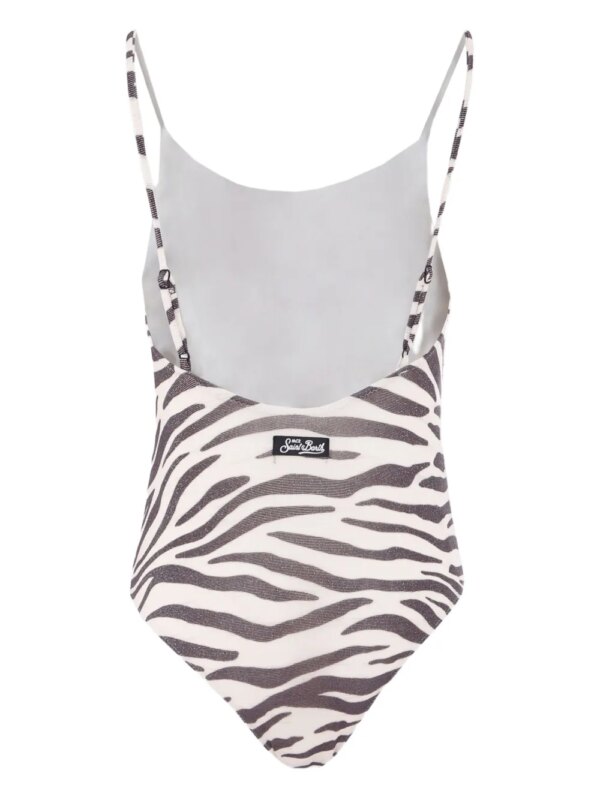 MC2 Saint Barth Kids Cecille badpak met zebraprint - Beige