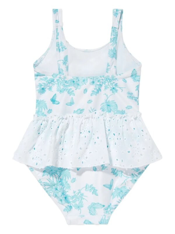 SELINIACTION KIDS Badpak met bloemenprint - Blauw