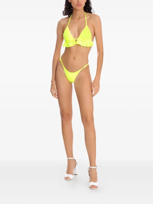 Amir Slama Triangel bikini met ruches - Geel