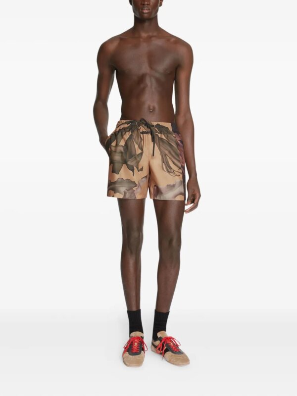 DRIES VAN NOTEN Zwembroek met bloemenprint - Geel