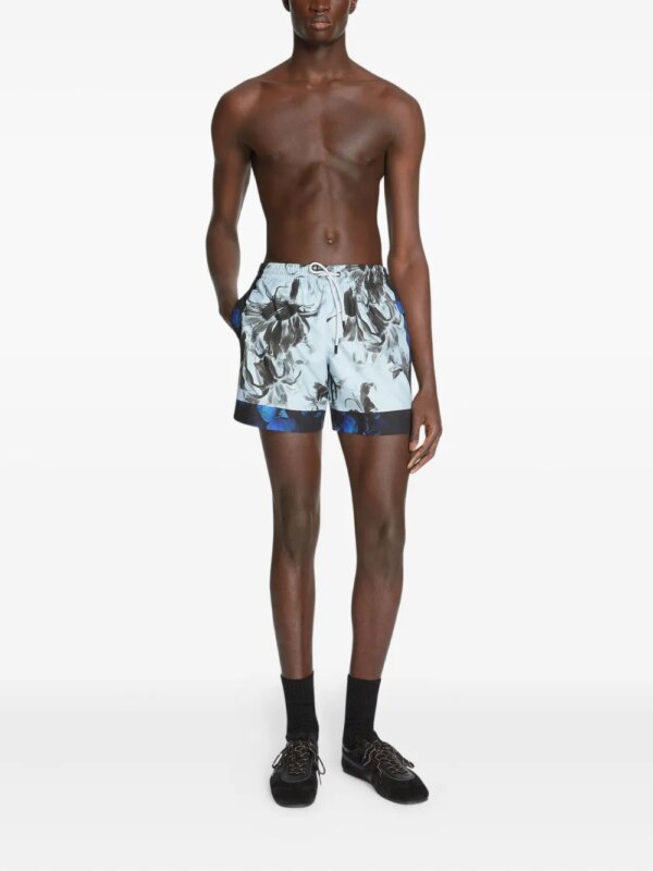 DRIES VAN NOTEN Zwembroek met bloemenprint - Blauw