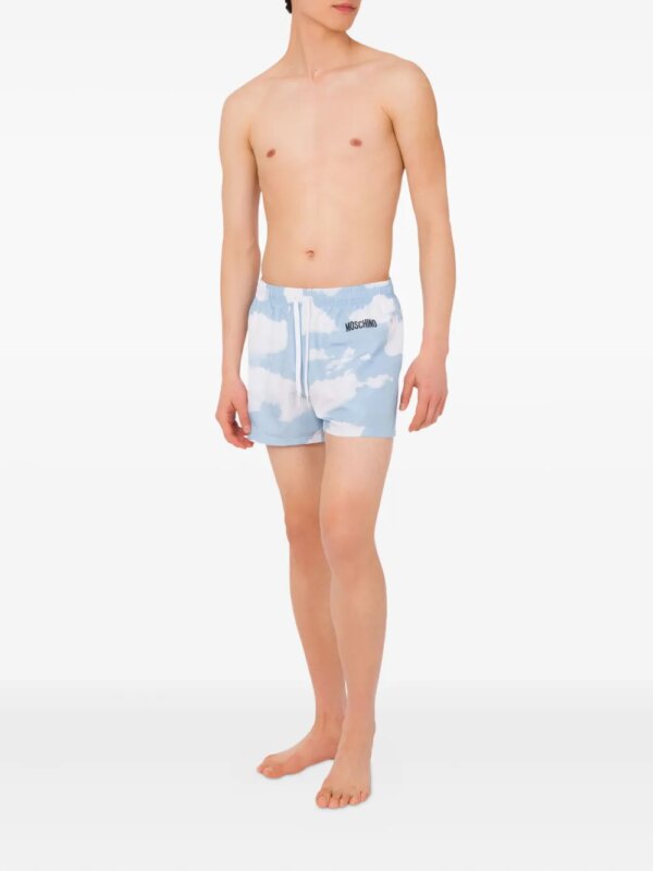Moschino Zwembroek met print - Blauw