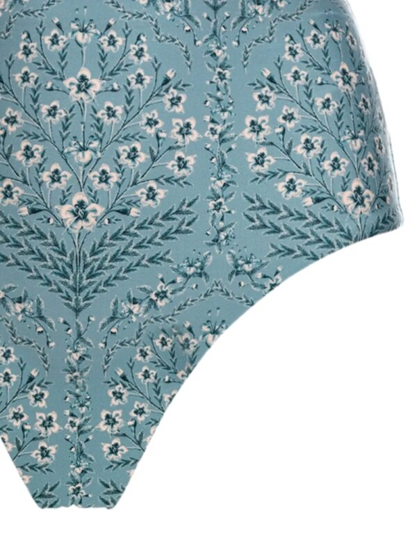 Agua By Agua Bendita Magenta Ceiba high-waist bikinislip met bloemenprint - Blauw