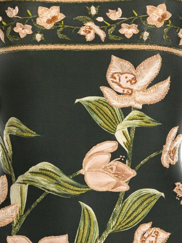 Agua By Agua Bendita Badpak met bloemenprint - Groen