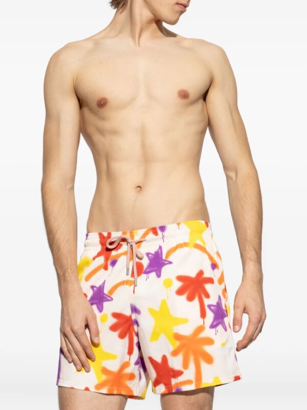 Palm Angels Zwembroek met verfprint - Veelkleurig