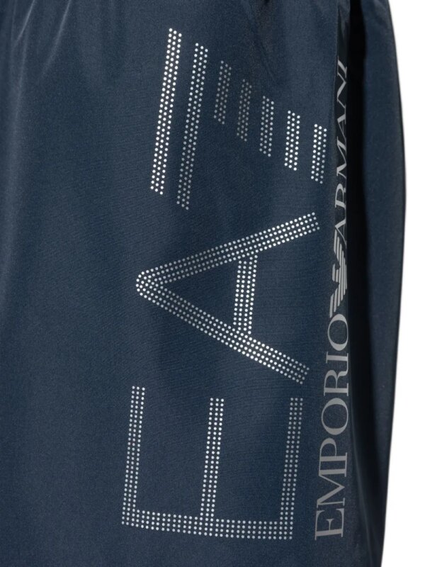 Ea7 Emporio Armani Zwembroek met trekkoord en logodetail - Blauw