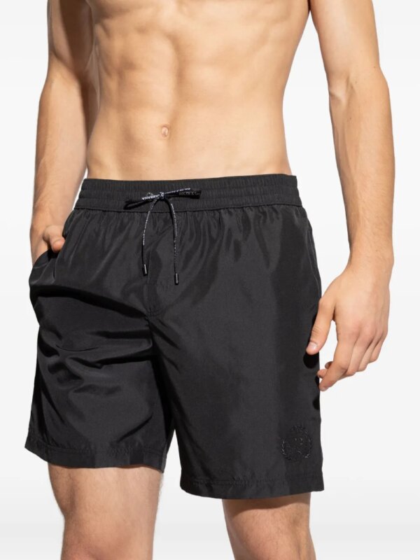 Dolce & Gabbana Zwembroek met geborduurd logo - Zwart