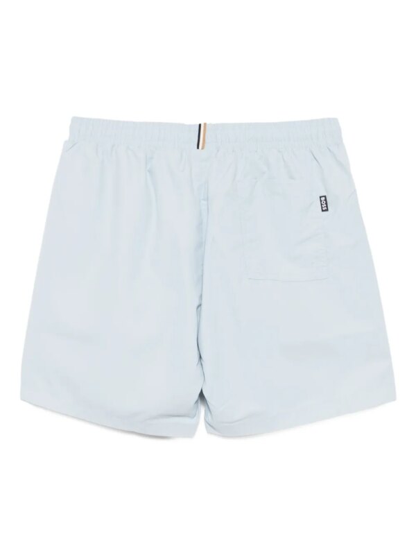 BOSS Zwembroek met logoprint - Blauw