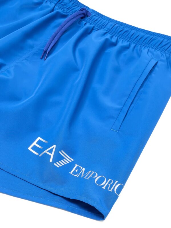 Ea7 Emporio Armani Zwembroek met logoprint - Blauw