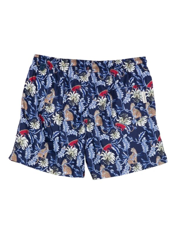 PENINSULA SWIMWEAR Malindi zwembroek met luipaardprint en bloemen - Blauw