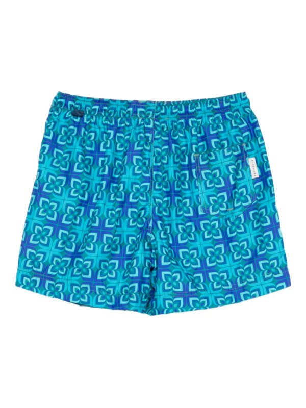 PENINSULA SWIMWEAR Zwembroek met geometrische print - Blauw