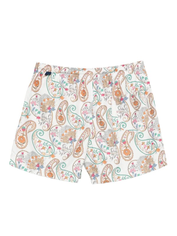 PENINSULA SWIMWEAR Zwembroek met paisley-print - Wit