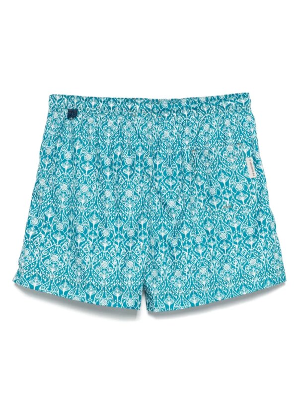 PENINSULA SWIMWEAR Arazzo zwembroek met trekkoord en patroon - Groen