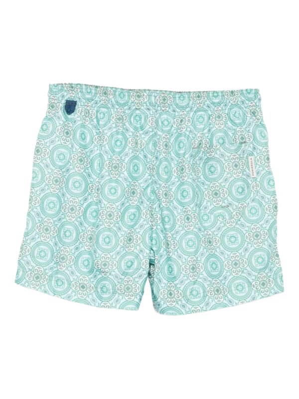 PENINSULA SWIMWEAR Zwembroek met trekkoord en all-over print - Groen