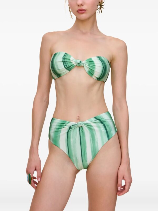 Cult Gaia Oswin bikinislip met geverfde streep - Groen