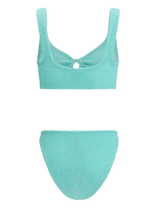 Hunza G Julia bikini met ringdetail en textuur - Blauw