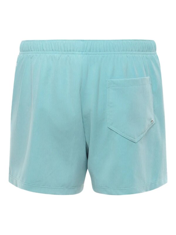 Moschino Zwembroek met logoprint - Blauw